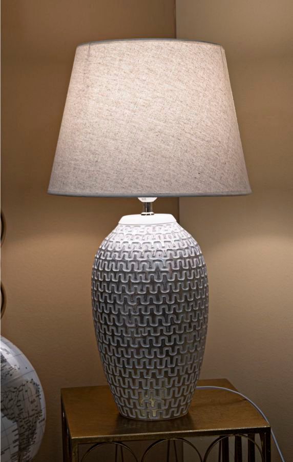Tischlampe Wave aus Harz Ø 35 cm – Höhe 65 cm