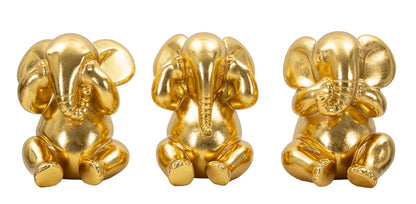 Set mit niedlichen Elefanten „Nichts sehen, nichts hören, nichts sagen“ – 3 Stück 15,5x20,5 cm