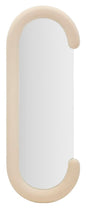 Chantal wall mirror in cream velvet 60x7x160 cm