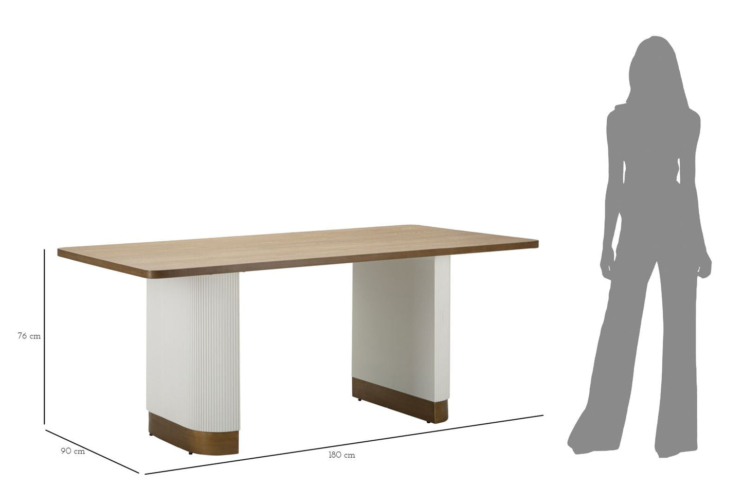 Eleganter Esstisch Tolosa 180x90 cm
