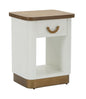 Tolosa White and Brown Wooden Nightstand 48x40x62 cm