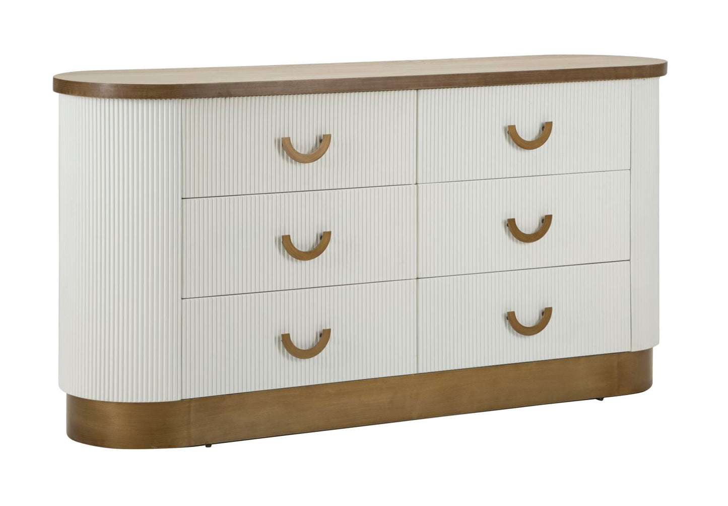 Moderne Kommode Tolosa 152x40x77 cm mit 6 eleganten Schubladen