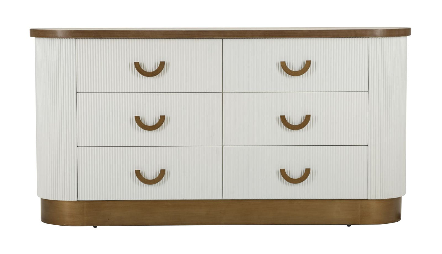Moderne Kommode Tolosa 152x40x77 cm mit 6 eleganten Schubladen