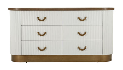 Moderne Kommode Tolosa 152x40x77 cm mit 6 eleganten Schubladen