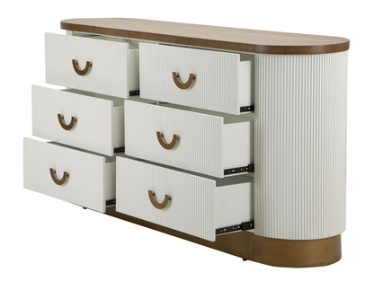 Moderne Kommode Tolosa 152x40x77 cm mit 6 eleganten Schubladen