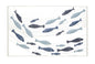 3D Metal Fish Wall Decor Panel 96.5x1.5x61 cm