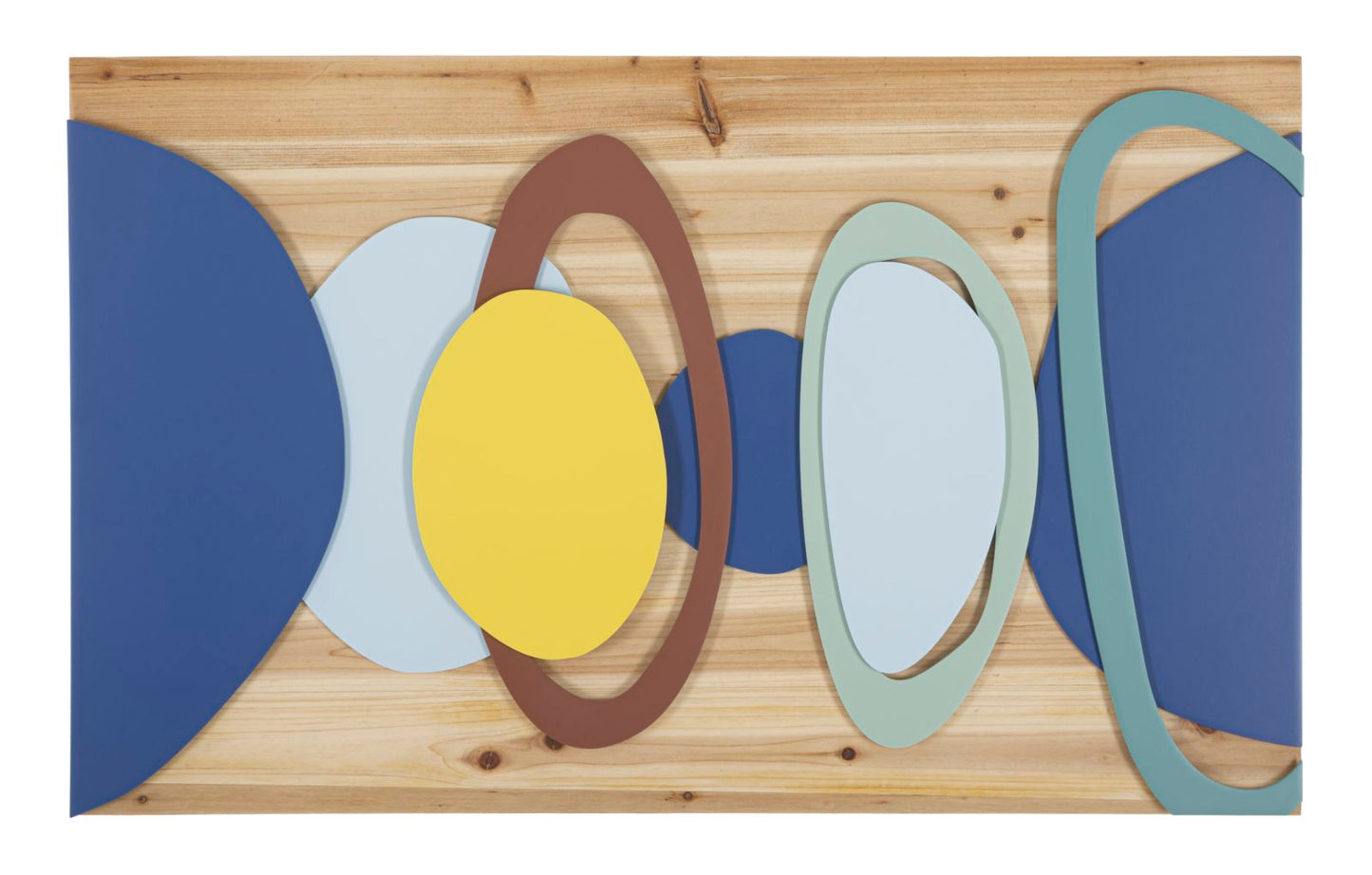 3D-Deko-Paneel aus Holz und Metall 80x2,5x50 cm
