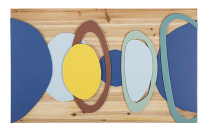 3D-Deko-Paneel aus Holz und Metall 80x2,5x50 cm