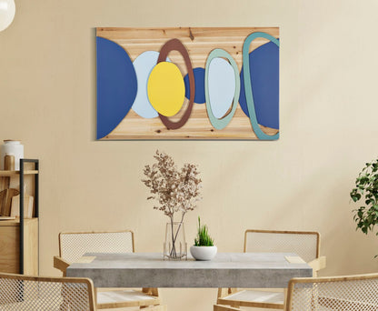 3D-Deko-Paneel aus Holz und Metall 80x2,5x50 cm