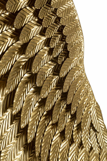 Paar Dekorative Flügelpaneele aus goldenem Metall 60x8x146 cm