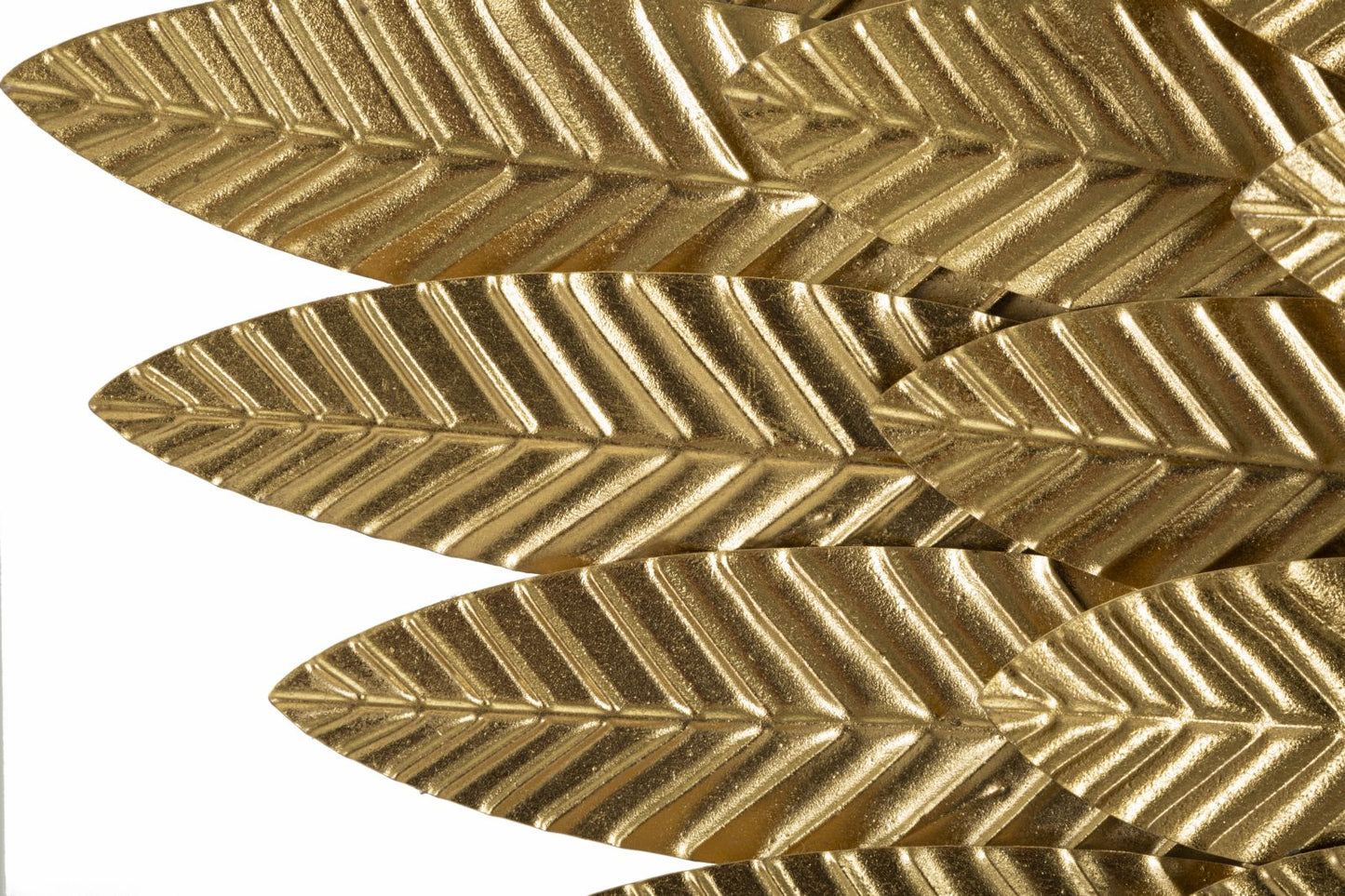 Paar Dekorative Flügelpaneele aus goldenem Metall 60x8x146 cm