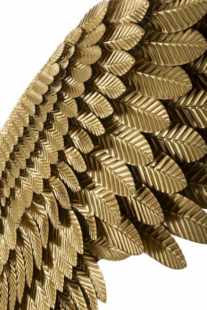 Paar Dekorative Flügelpaneele aus goldenem Metall 60x8x146 cm