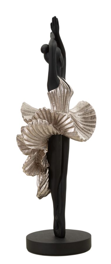 Elegante Ballerina-Figur aus Silber - 17x14x43 cm