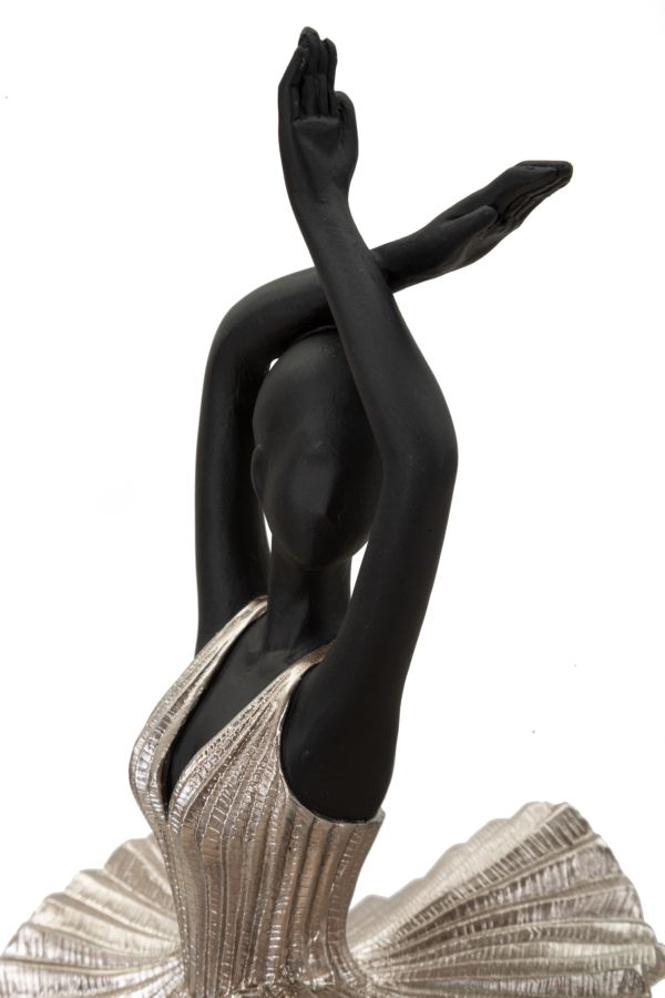 Elegante Ballerina-Figur aus Silber - 17x14x43 cm