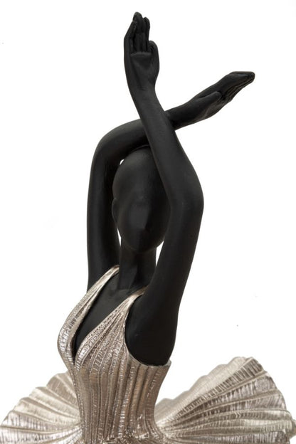 Elegante Ballerina-Figur aus Silber - 17x14x43 cm