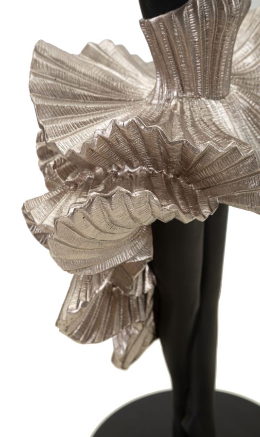 Elegante Ballerina-Figur aus Silber - 17x14x43 cm