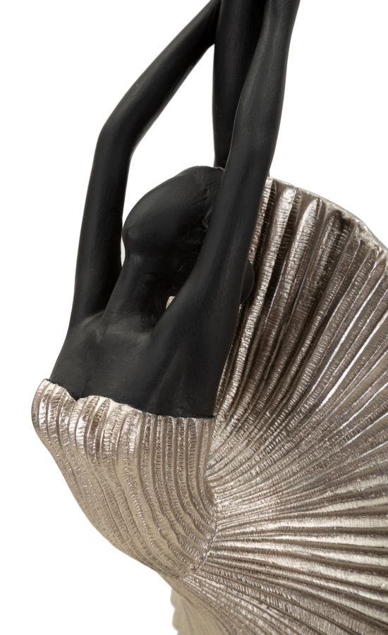 Elegante Damenstatuette aus Silber 14x14x42,5 cm