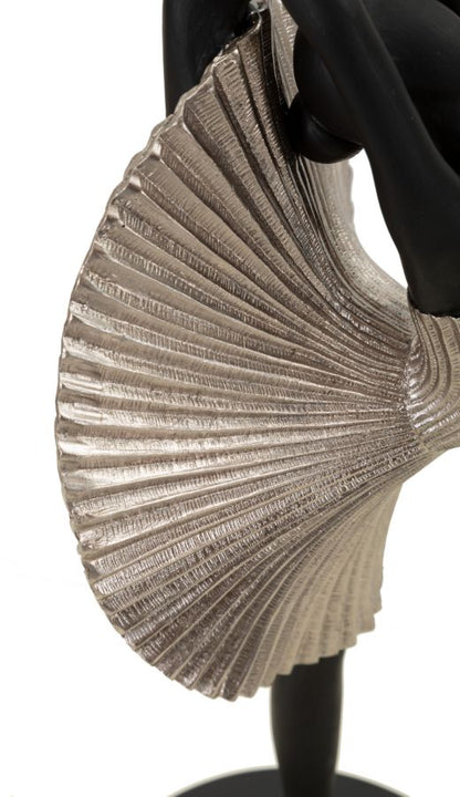 Elegante Damenstatuette aus Silber 14x14x42,5 cm