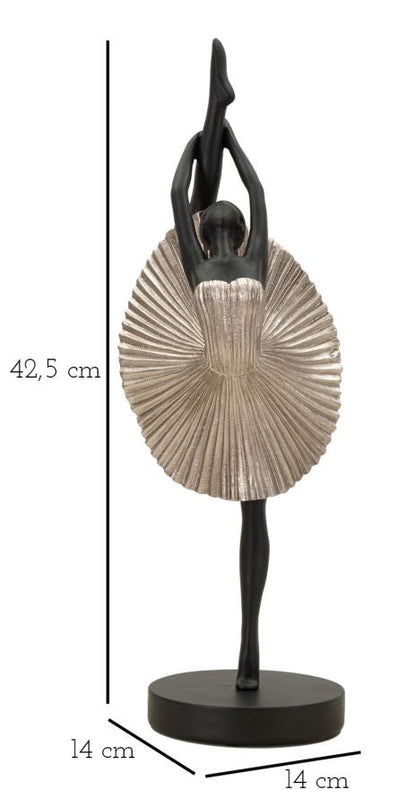 Elegante Damenstatuette aus Silber 14x14x42,5 cm