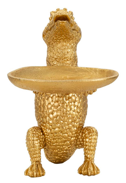 Ablageschale Krokodil Goldfarben 23x15,25x26,60 cm