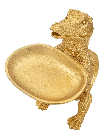 Ablageschale Krokodil Goldfarben 23x15,25x26,60 cm