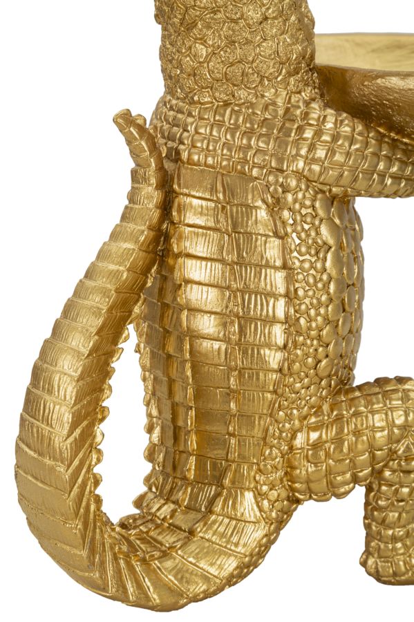 Ablageschale Krokodil Goldfarben 23x15,25x26,60 cm