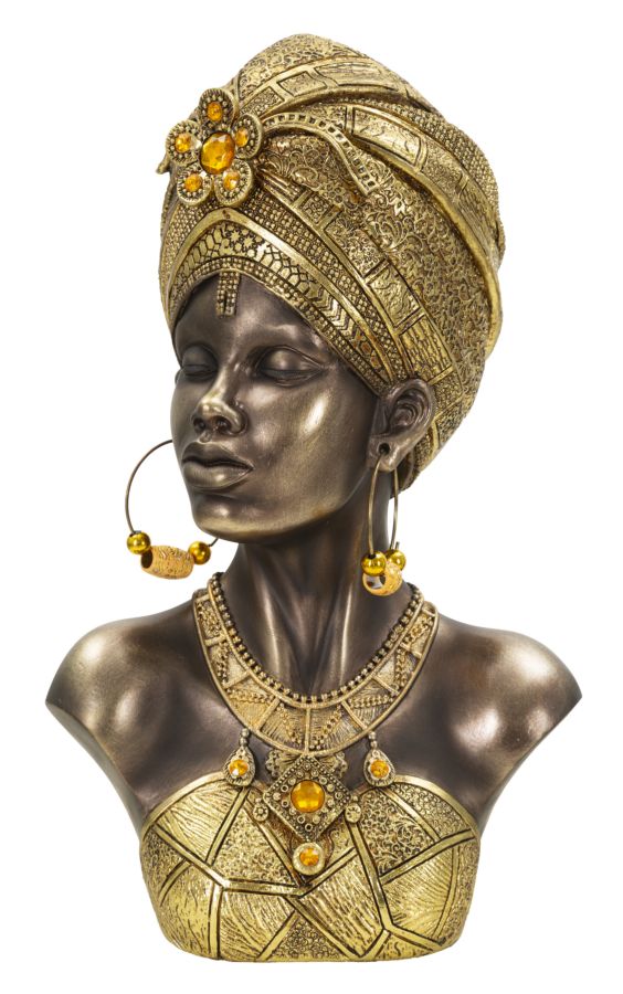 Afrikanische Skulptur Mumbasa - Elegante weibliche Büste 21x15x34 cm