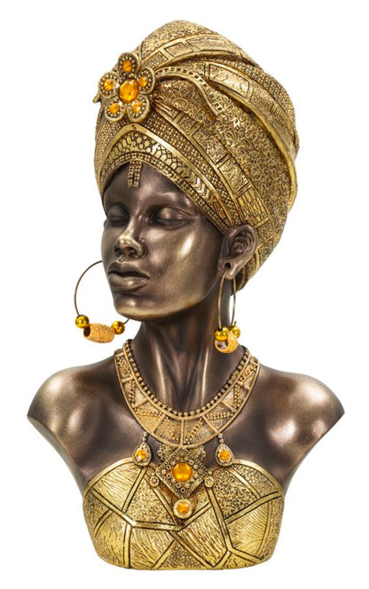 Afrikanische Skulptur Mumbasa - Elegante weibliche Büste 21x15x34 cm