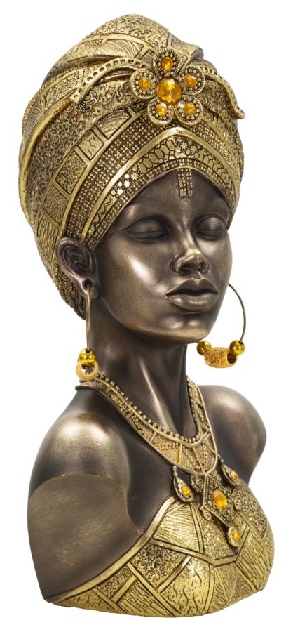 Afrikanische Skulptur Mumbasa - Elegante weibliche Büste 21x15x34 cm