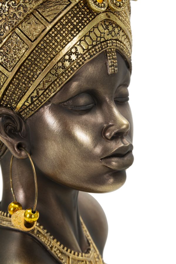 Afrikanische Skulptur Mumbasa - Elegante weibliche Büste 21x15x34 cm