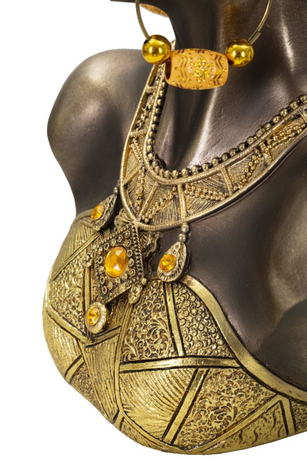 Afrikanische Skulptur Mumbasa - Elegante weibliche Büste 21x15x34 cm