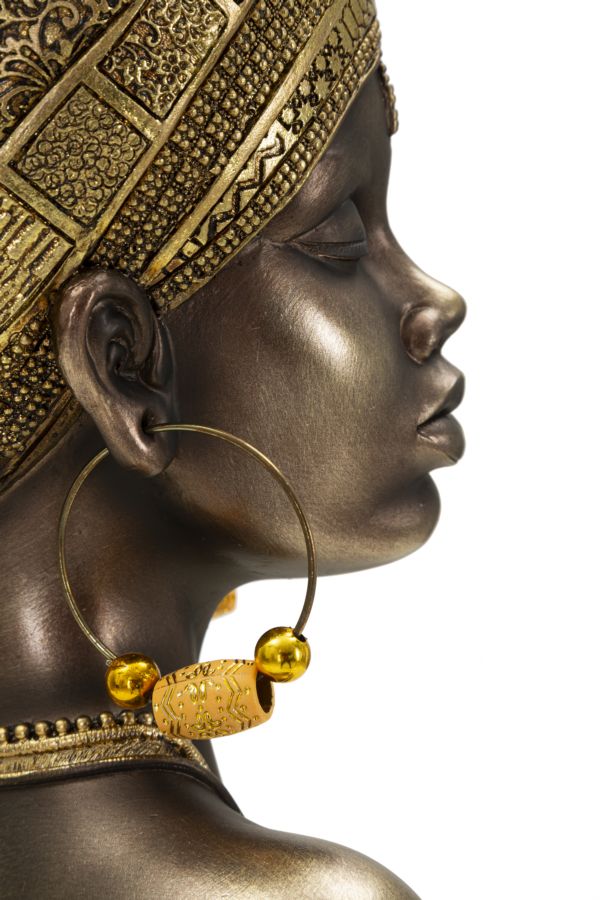 Afrikanische Skulptur Mumbasa - Elegante weibliche Büste 21x15x34 cm