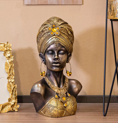Afrikanische Skulptur Mumbasa - Elegante weibliche Büste 21x15x34 cm
