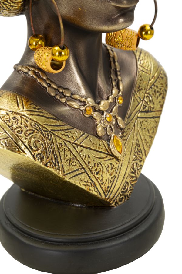 Künstlerbüste Nairobi 15x12x28 cm