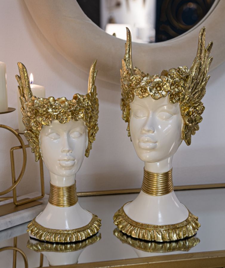 Busto di Athena elegante cm 15x14,5x32