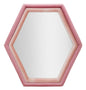 Tony Hexagonal Mirror in Pink Velvet - 75x4x80 cm
