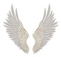 Decorative White Wings Panels in Metal and Wood 43.8x2.5x104 cm