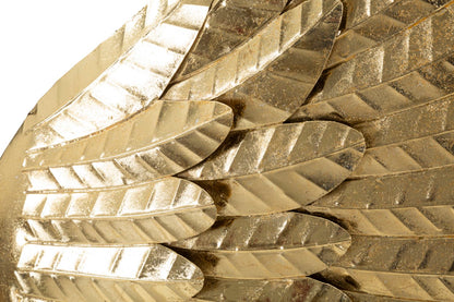 Paar dekorative Flügelpaneele Amy aus goldenem Metall 60x4,4x130 cm