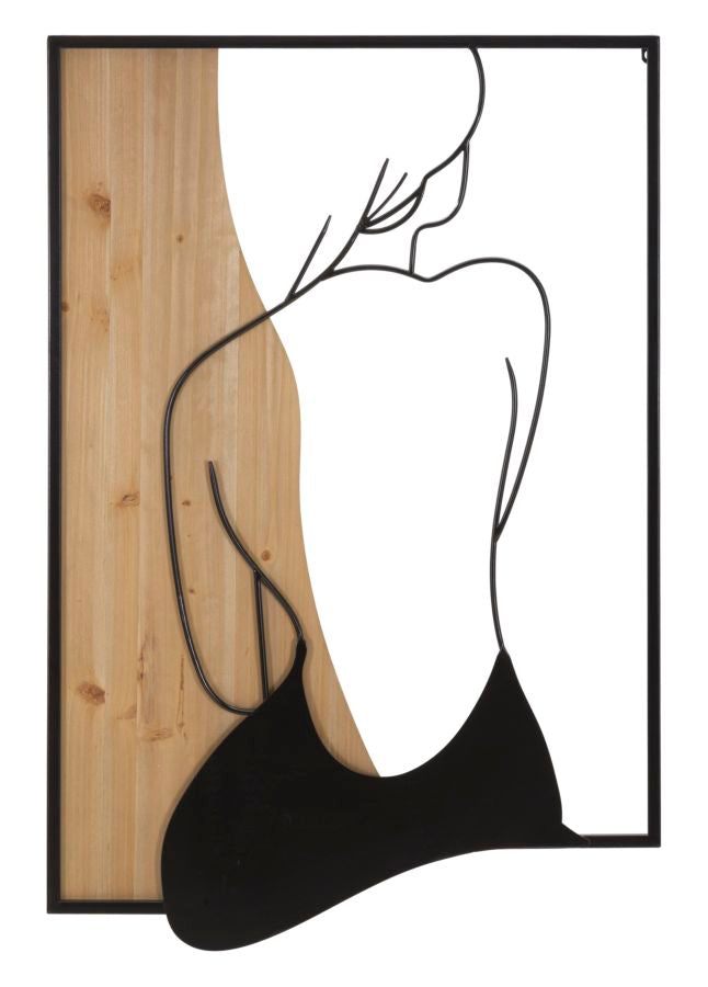 Deko-3D-Paneel Eleganz aus Eisen und Holz 60x2x90