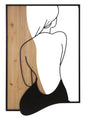 3D Decorative Panel Elegance in Iron and Wood 60x2x90