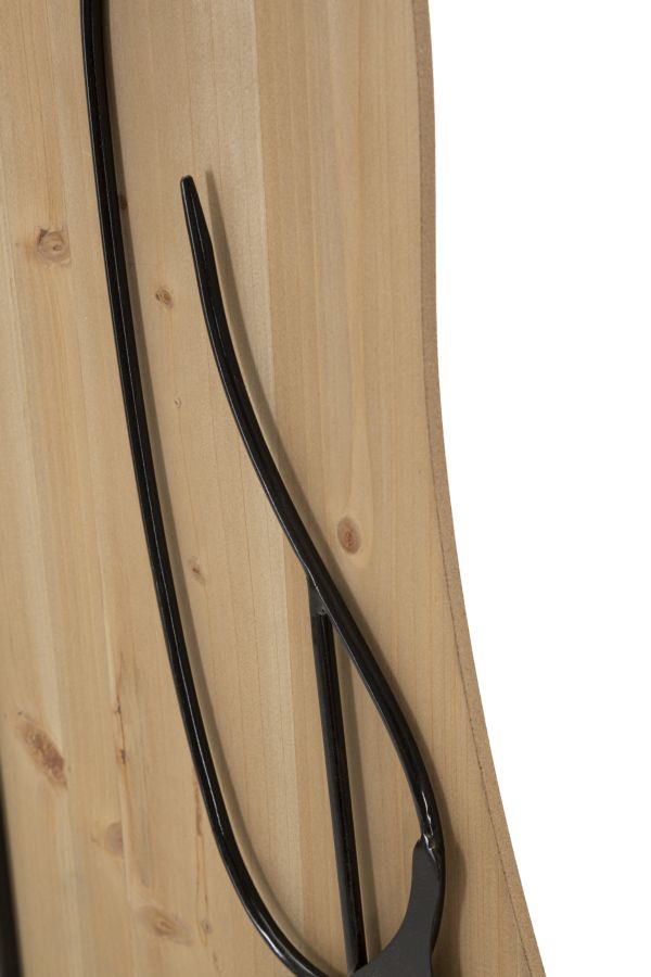 Deko-3D-Paneel Eleganz aus Eisen und Holz 60x2x90
