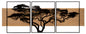 Lagos Set of 3 Decorative Iron and Wood Panels - Unique Design for Your Home