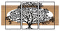 3D Decorative Panel Set in Iron and Wood - Majestic Tree for Walls 176x2x90 cm
