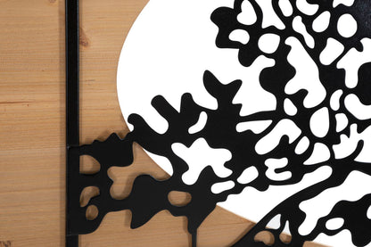 Set dekorativer 3D-Wandpaneele aus Eisen und Holz – Majestätischer Baum für Wände 176x2x90 cm