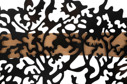 Set dekorativer 3D-Wandpaneele aus Eisen und Holz – Majestätischer Baum für Wände 176x2x90 cm