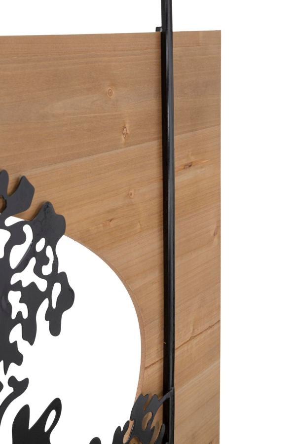 Set dekorativer 3D-Wandpaneele aus Eisen und Holz – Majestätischer Baum für Wände 176x2x90 cm