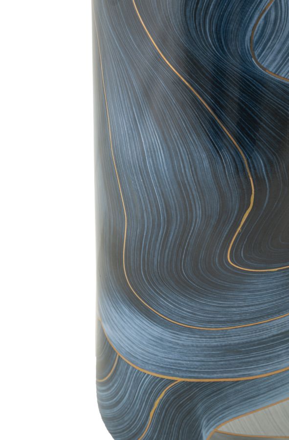 Elegante Keramikvase mit goldenen Verzierungen Ø 15x34 cm