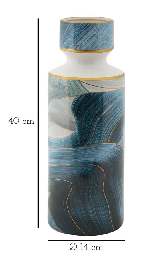 Elegant Ceramic Tall Vase Ø 14 cm, 40 cm Height
