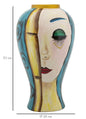 Artistic Ceramic Vase with Cubist Face cm Ø 28x50
