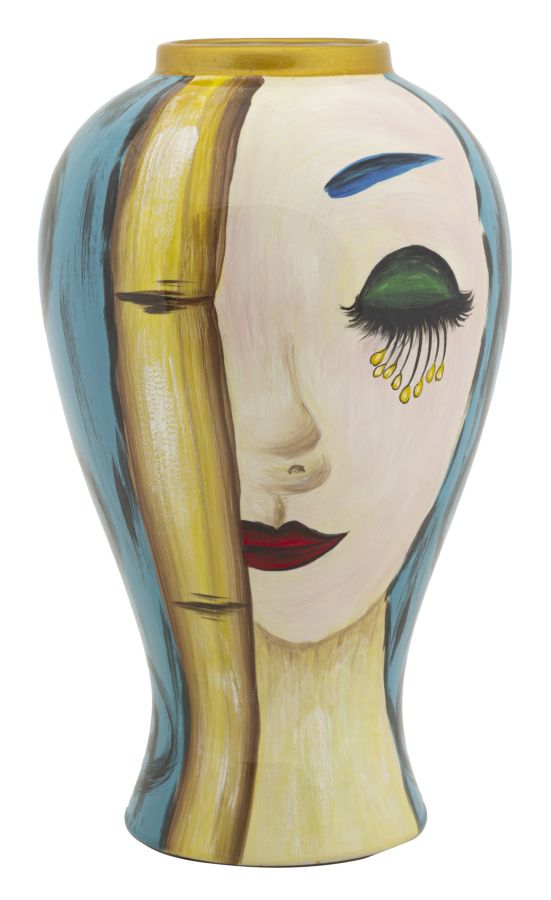 Artistic Face Ceramic Vase Ø 21x34 cm
